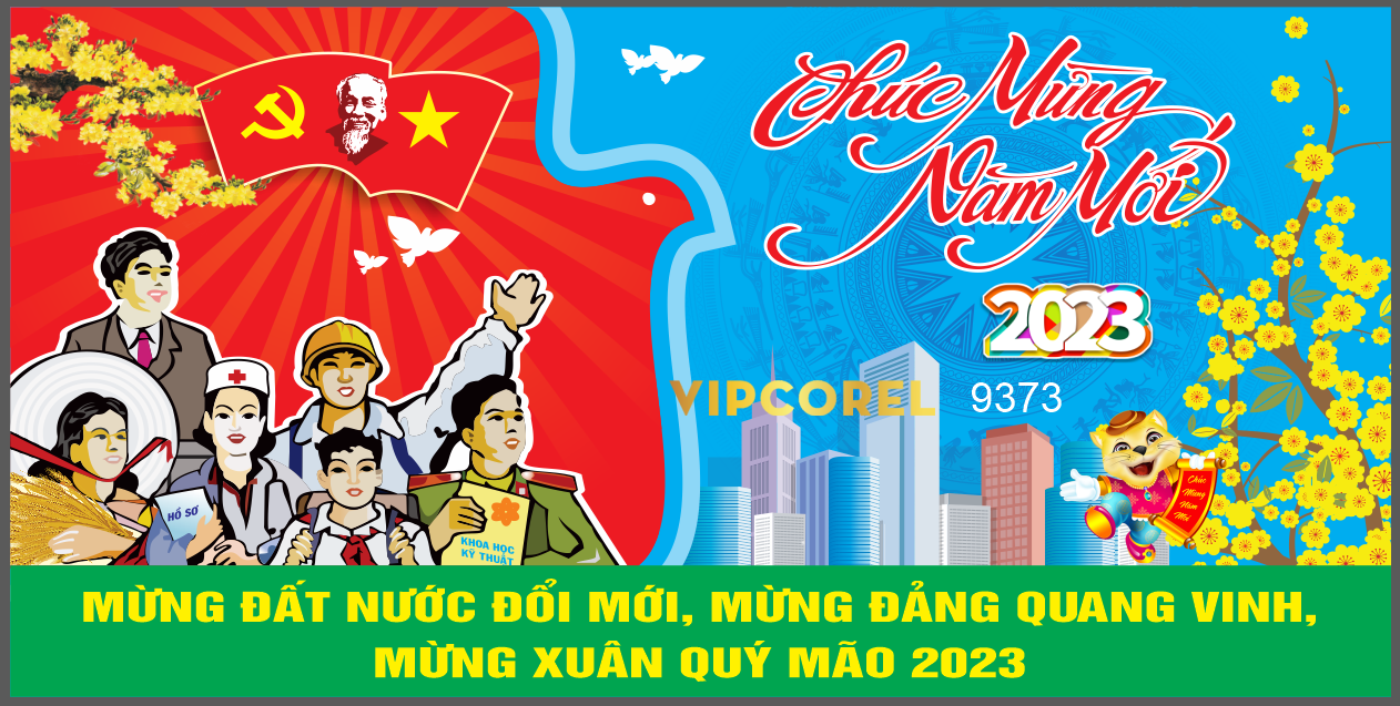 Pano mừng đất nước đổi mới 2024 vector