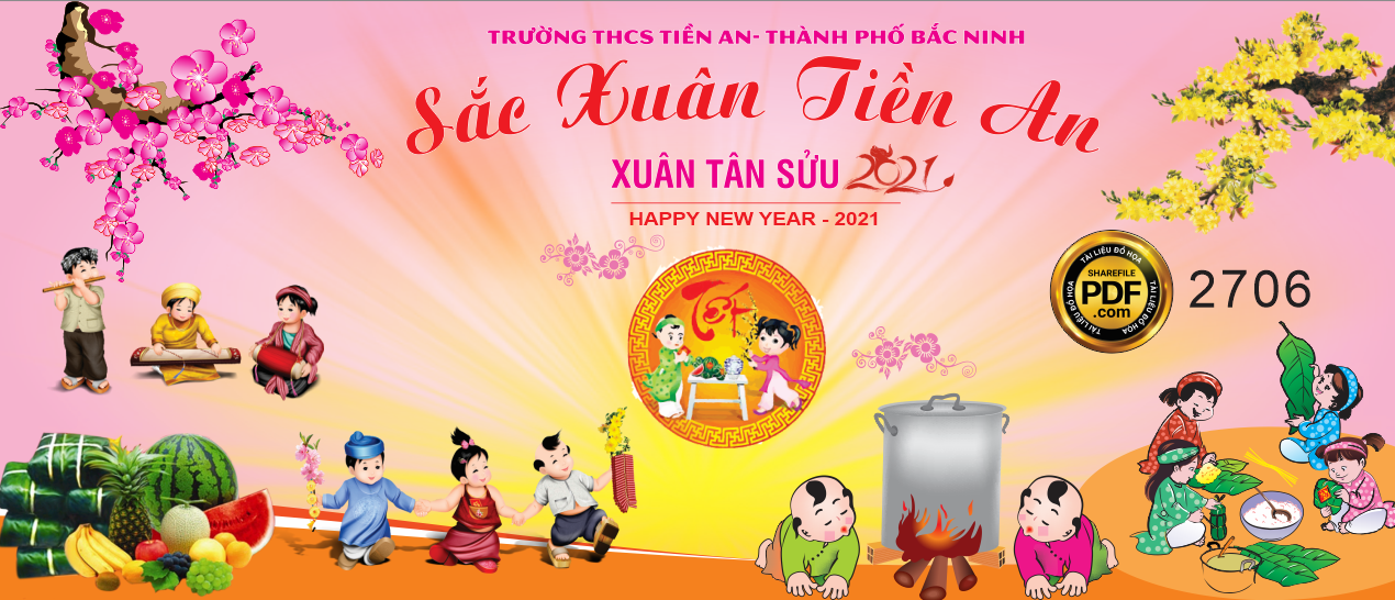 Market sắc xuân Tiền An xuân Tân Sửu 2021 trường THCS Tiền An