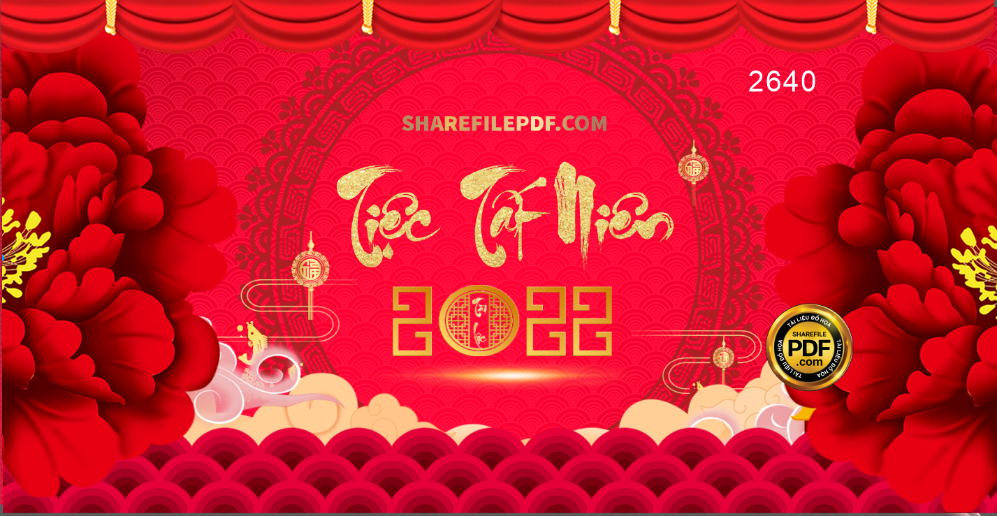 Market backdrop tiệc tất niên 2022 file CorelDRAW x5