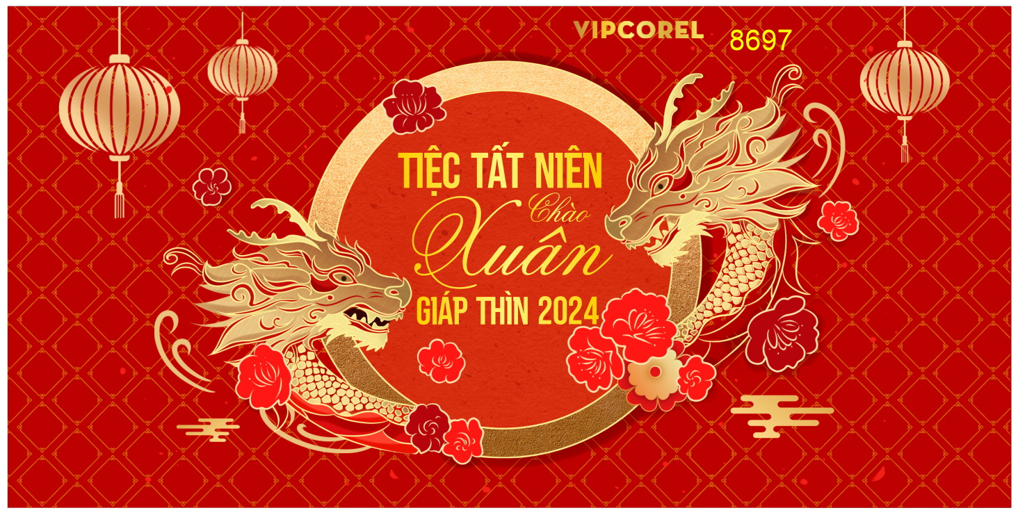 Backdrop tiệc tất niên chào xuân 2024 #29