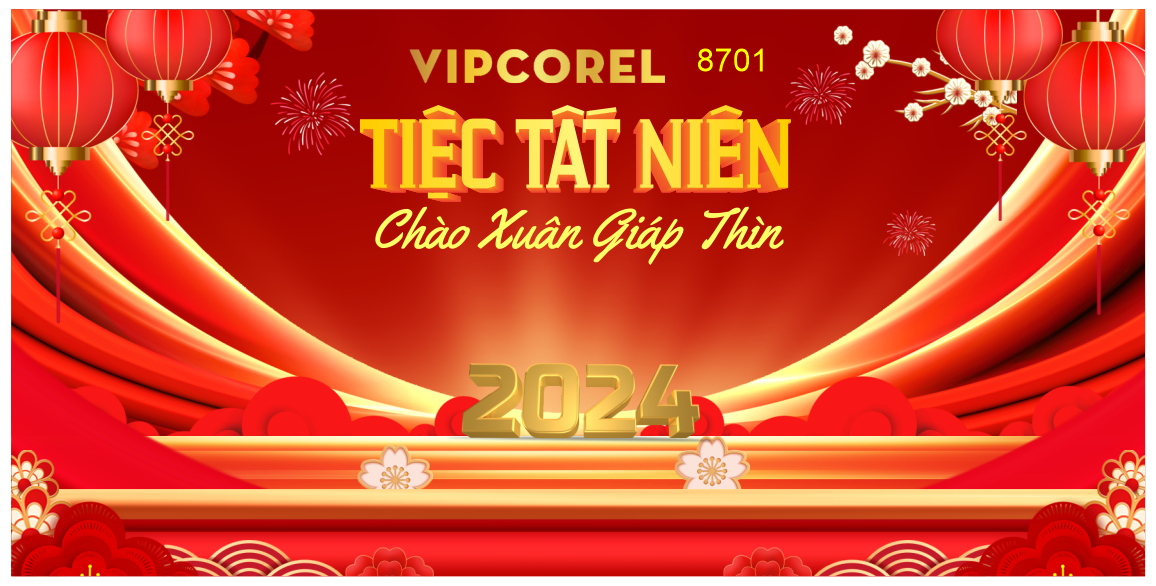 Backdrop tiệc tất niên chào xuân giáp thìn 2024 #32