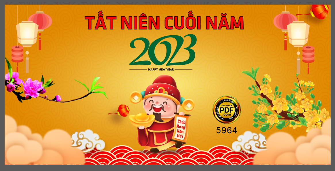 Tất niên cuối năm 2023 happy new year #25 file corel