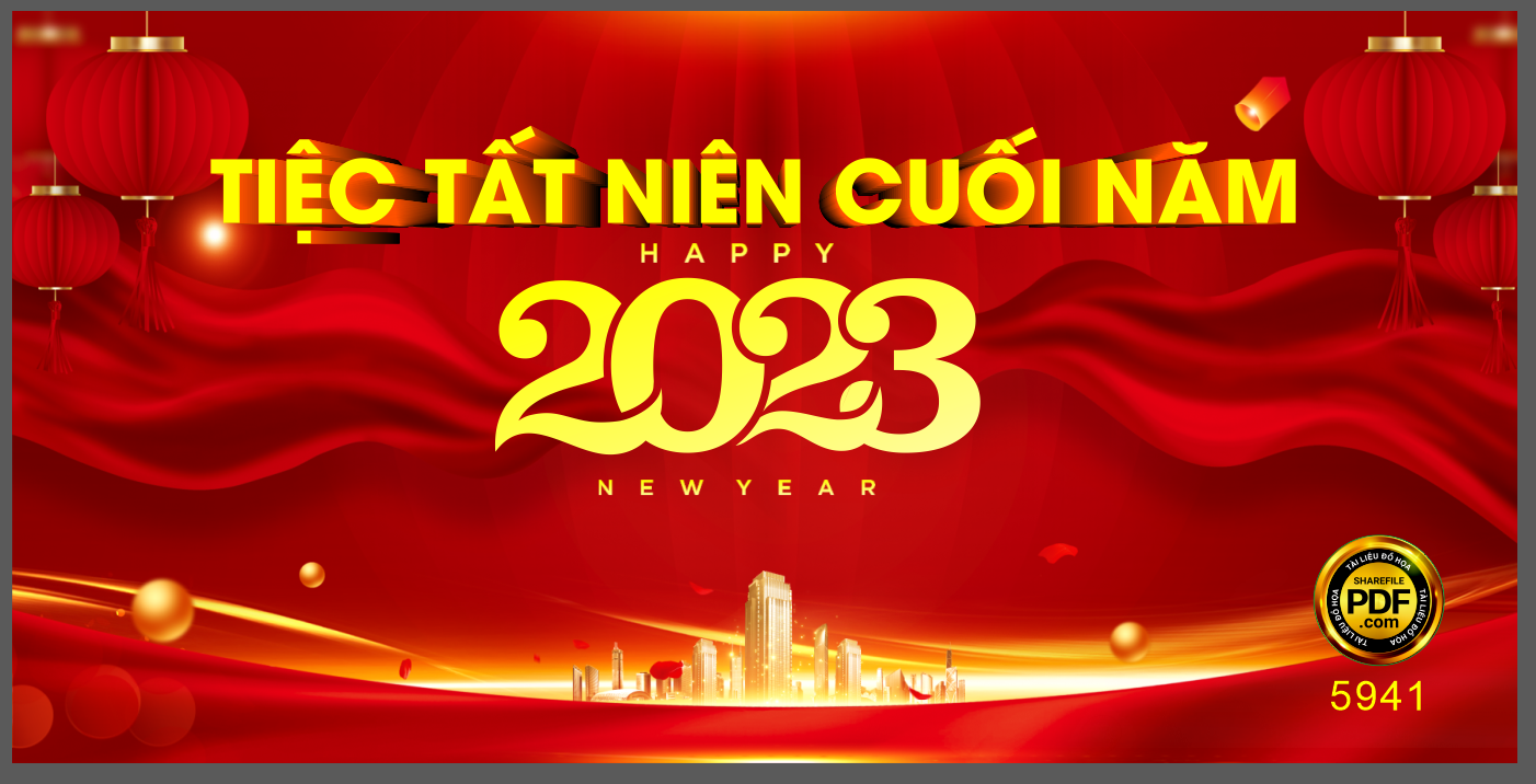 Backdrop tiệc tất niên cuối năm chào xuân 2023 #2