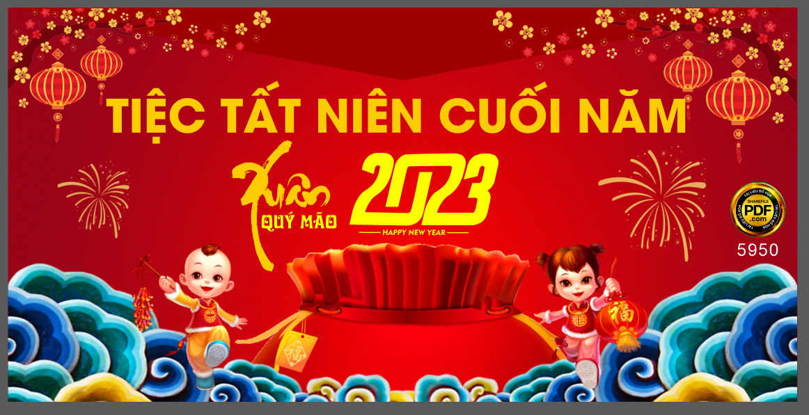 Backdrop tiệc tất niên cuối năm xuân 2023 #11