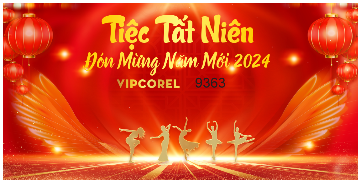 Backdrop Tiệc tất niên đón mừng năm mới 2024 vector #89