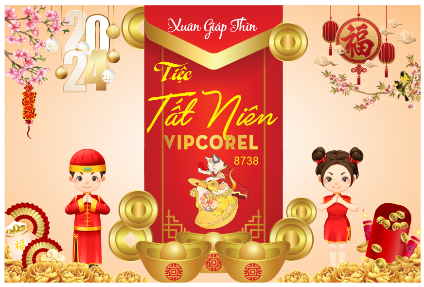 Backdrop Xuân Giáp Thìn – tiệc tất niên 2024 #69
