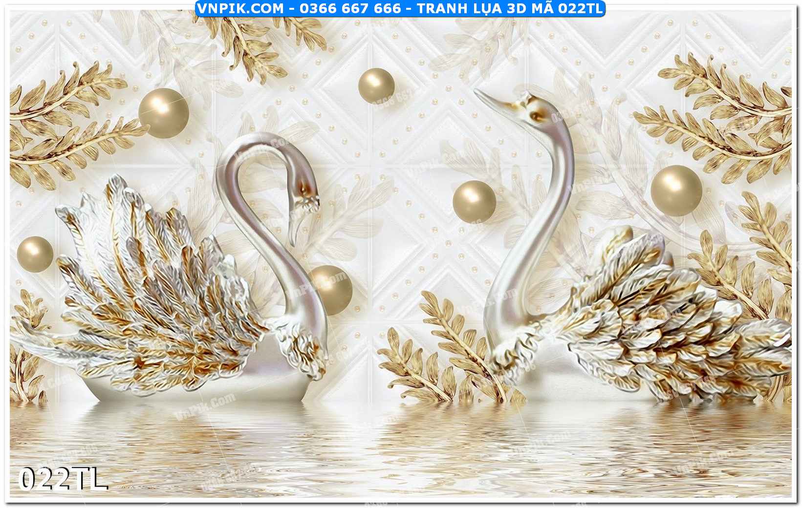 Tranh lụa 3D – Tranh trang trí dán tường 022TL