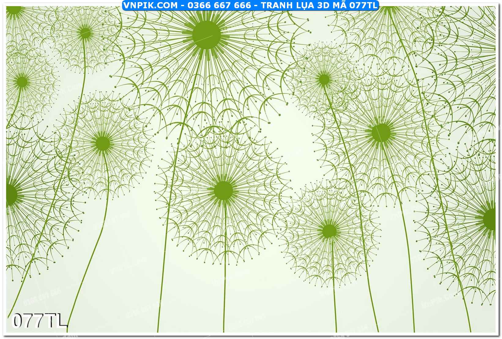 Tranh lụa 3D – Tranh trang trí dán tường 077TL