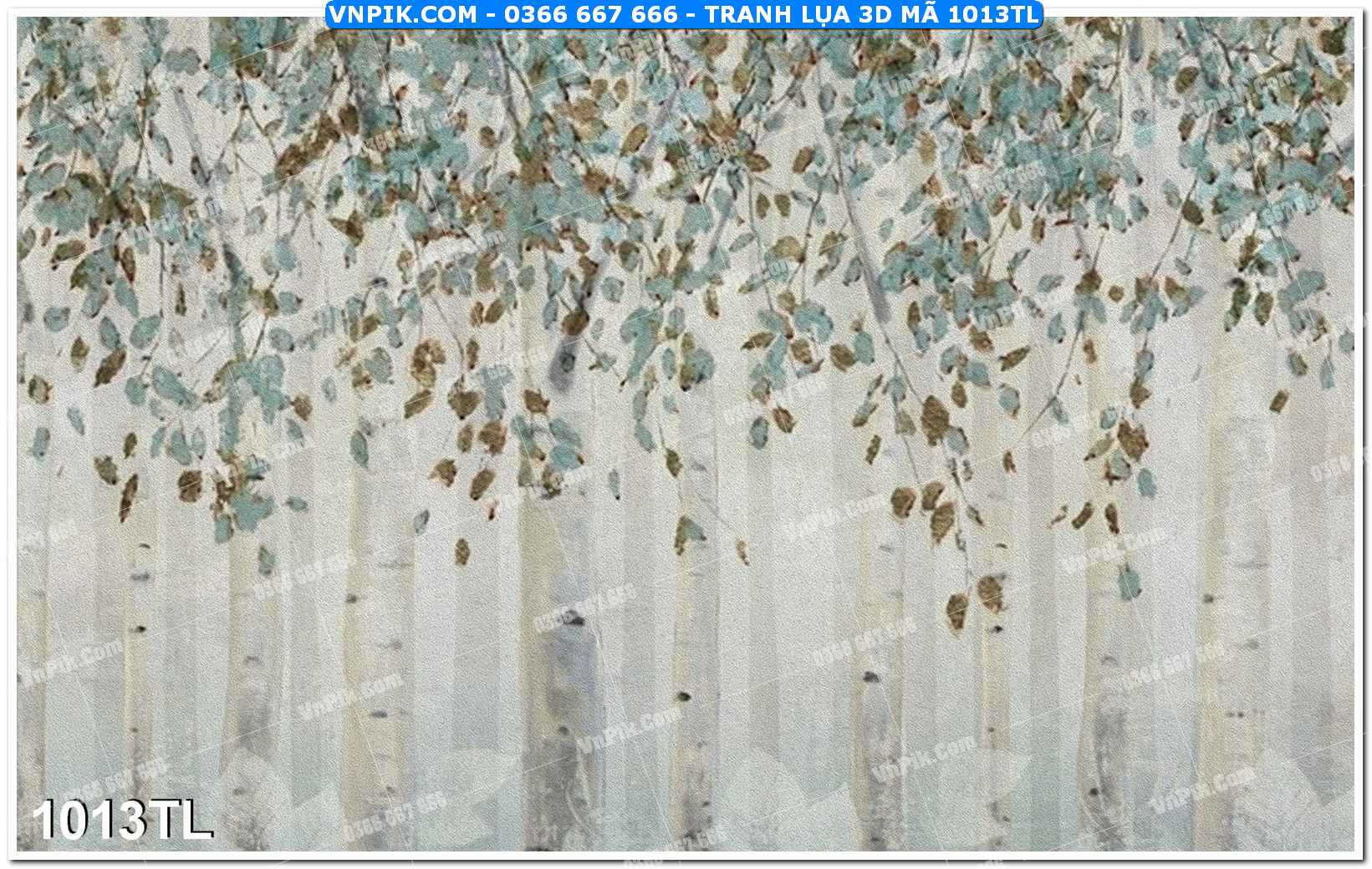 Tranh lụa 3D – Tranh trang trí dán tường 1013TL