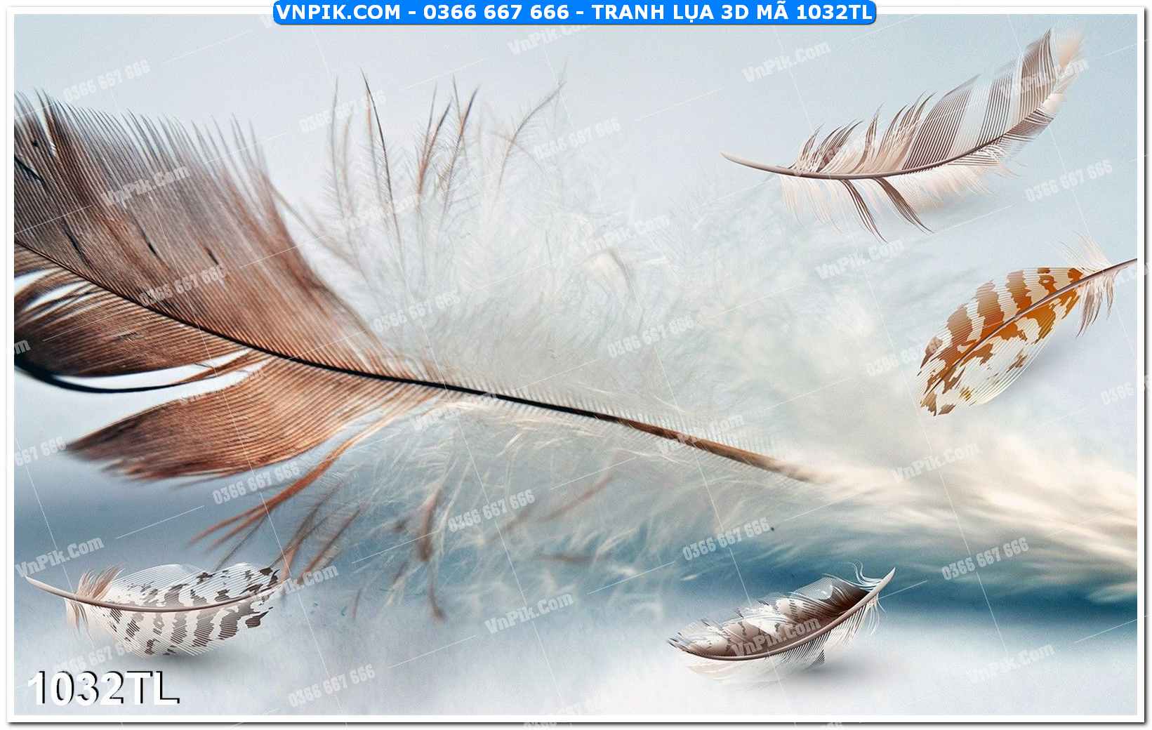 Tranh lụa 3D – Tranh trang trí dán tường 1032TL