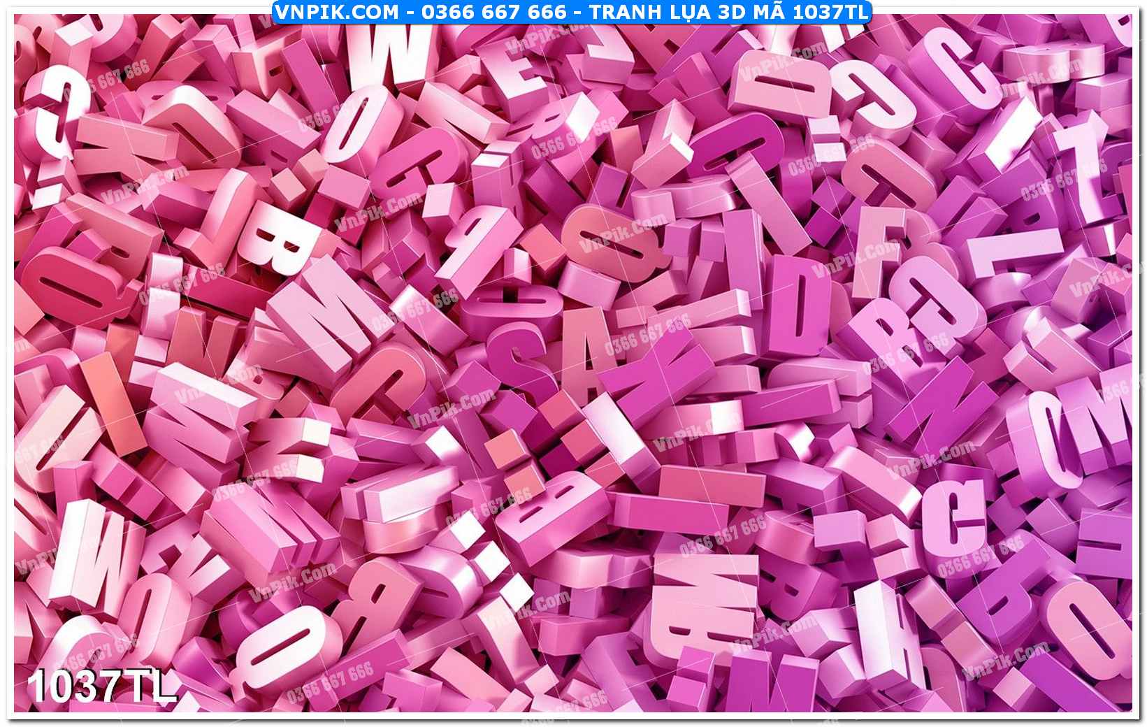 Tranh lụa 3D – Tranh trang trí dán tường 1037TL