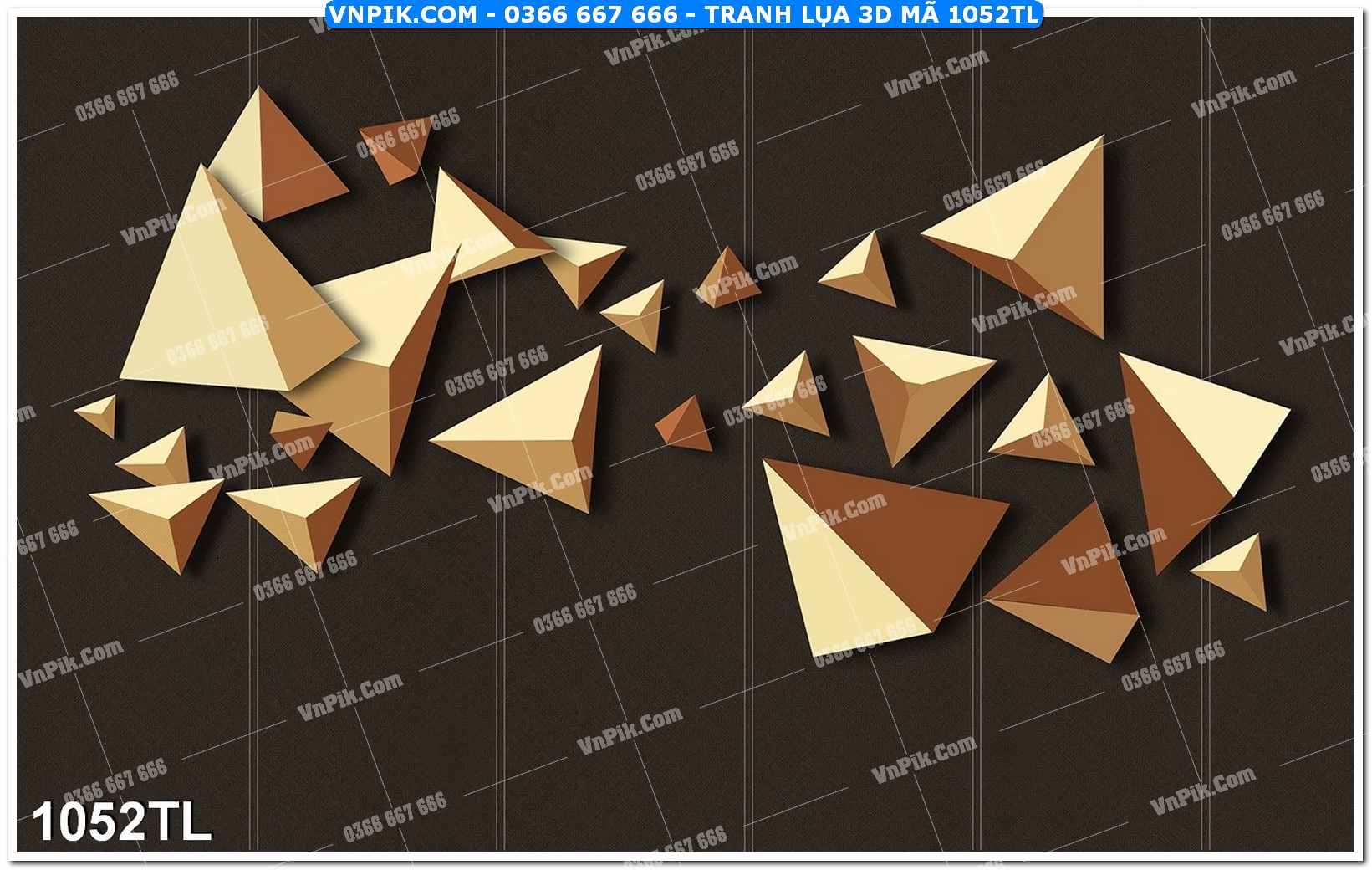 Tranh lụa 3D – Tranh trang trí dán tường 1052TL