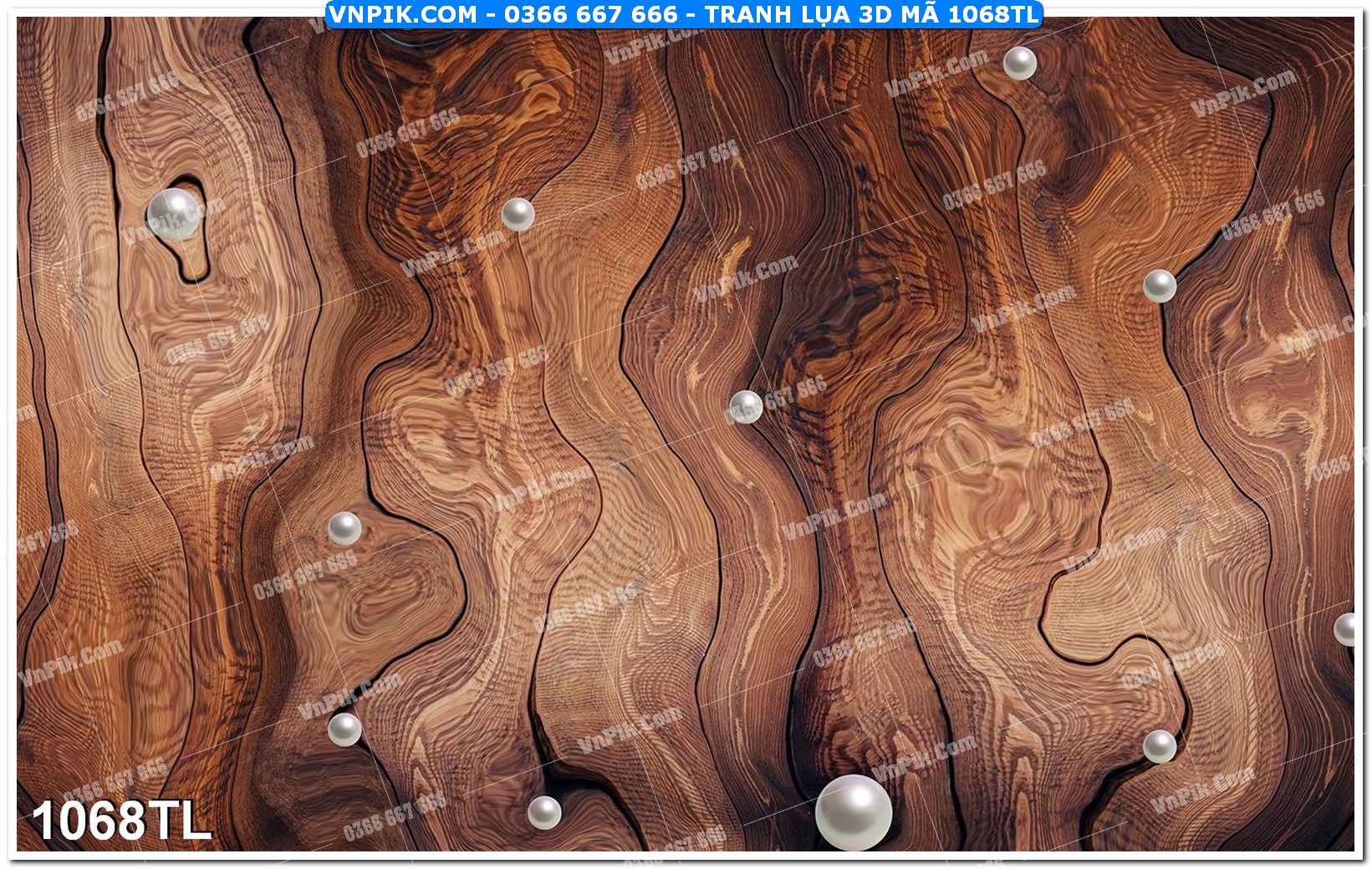 Tranh lụa 3D – Tranh trang trí dán tường 1068TL