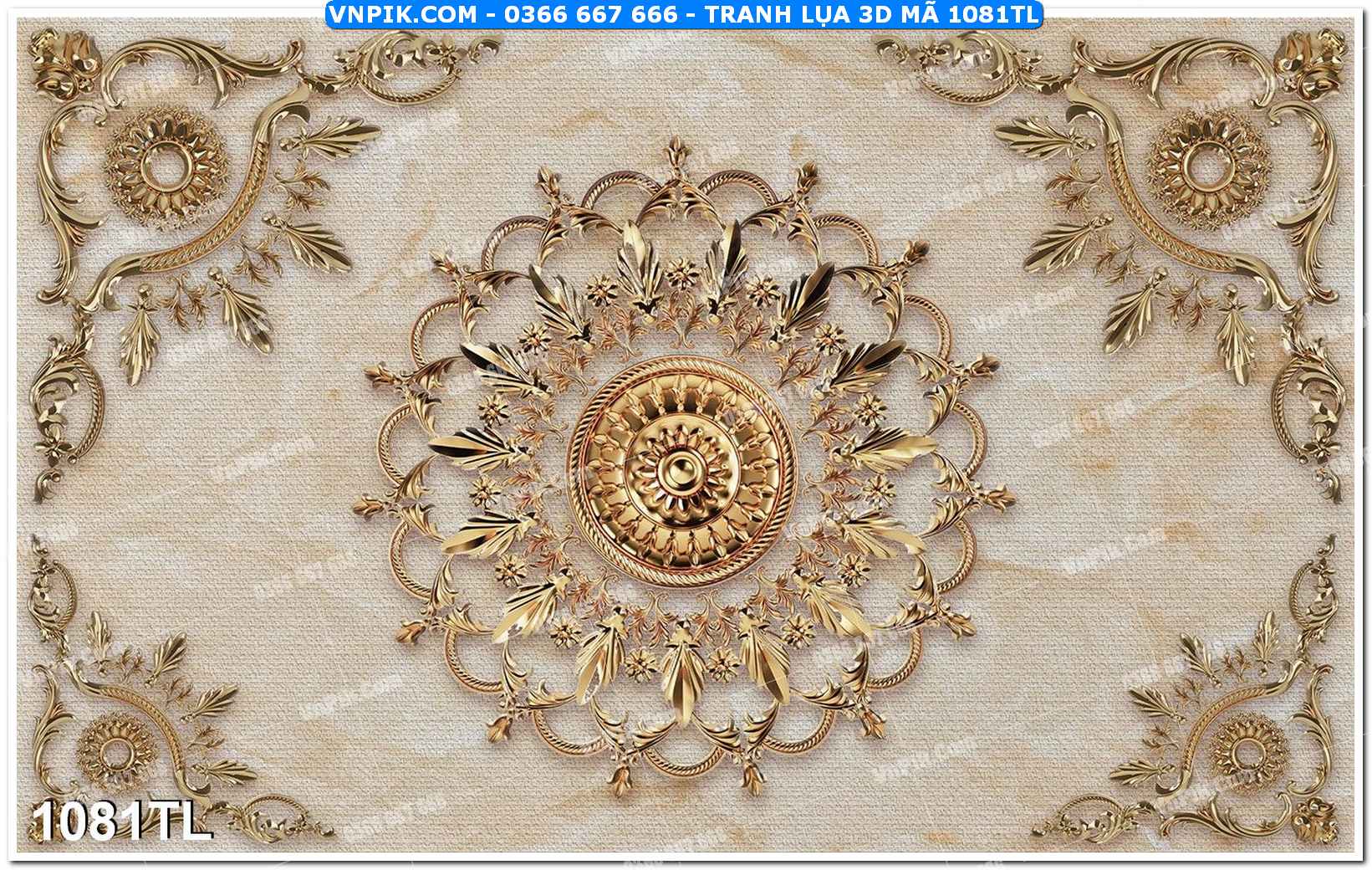 Tranh lụa 3D – Tranh trang trí dán tường 1081TL