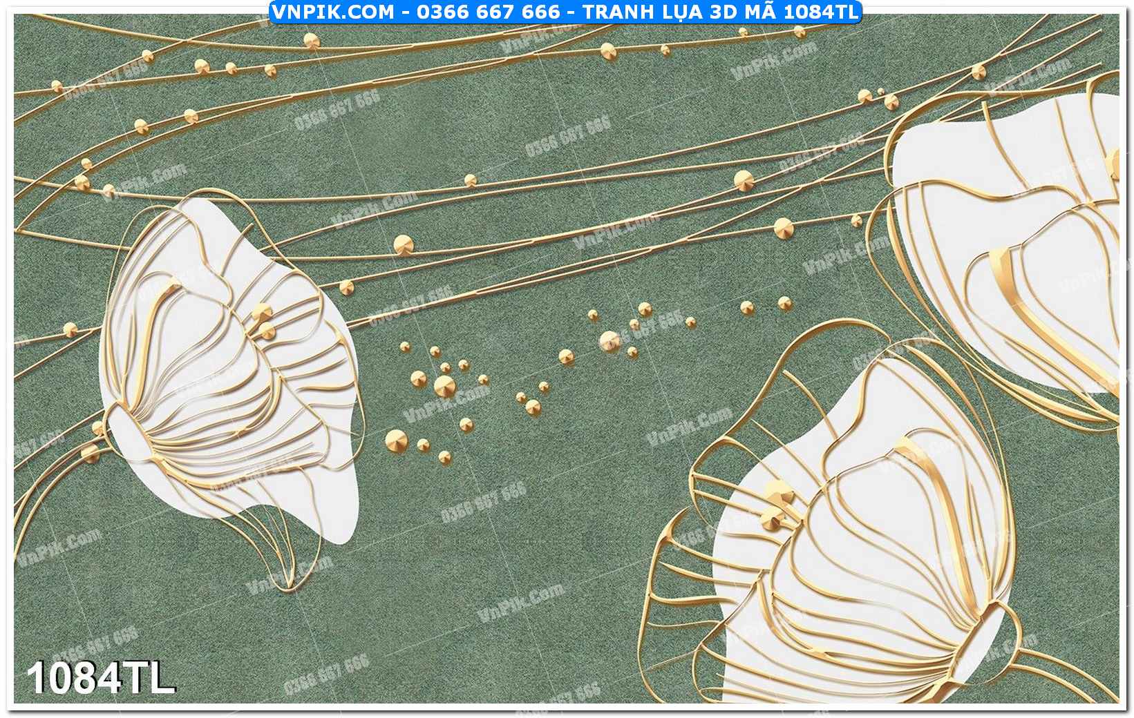 Tranh lụa 3D – Tranh trang trí dán tường 1084TL