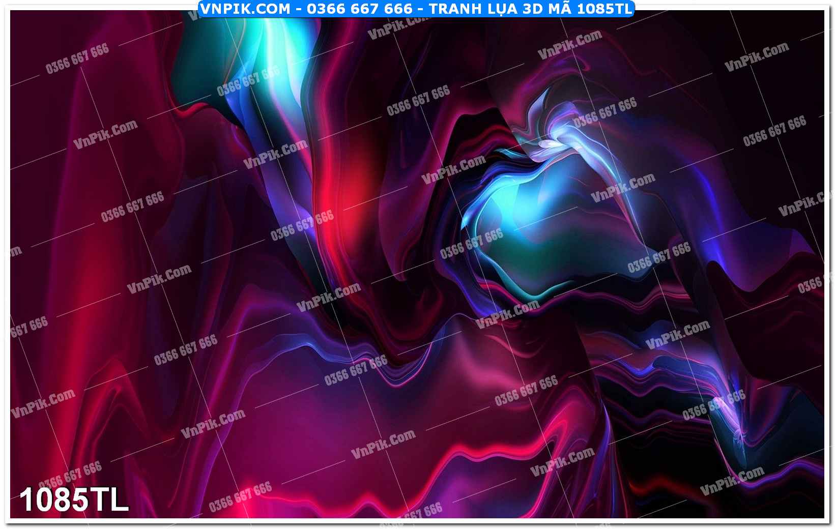 Tranh lụa 3D – Tranh trang trí dán tường 1085TL