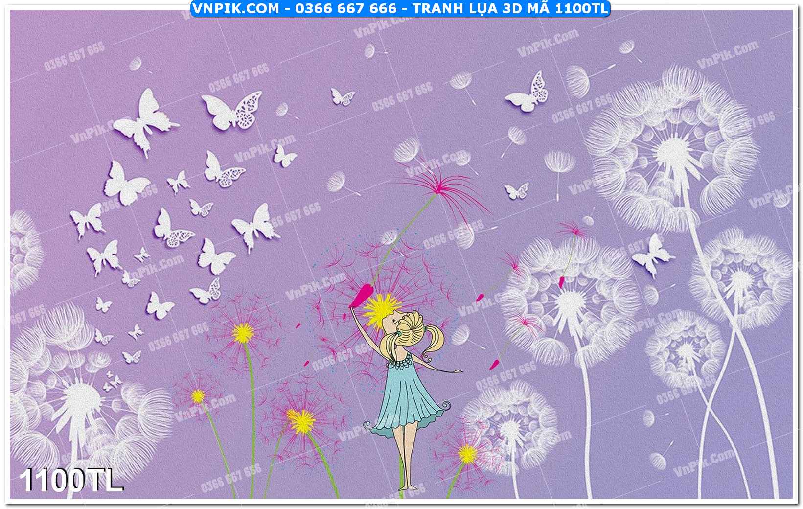Tranh lụa 3D – Tranh trang trí dán tường 1100TL