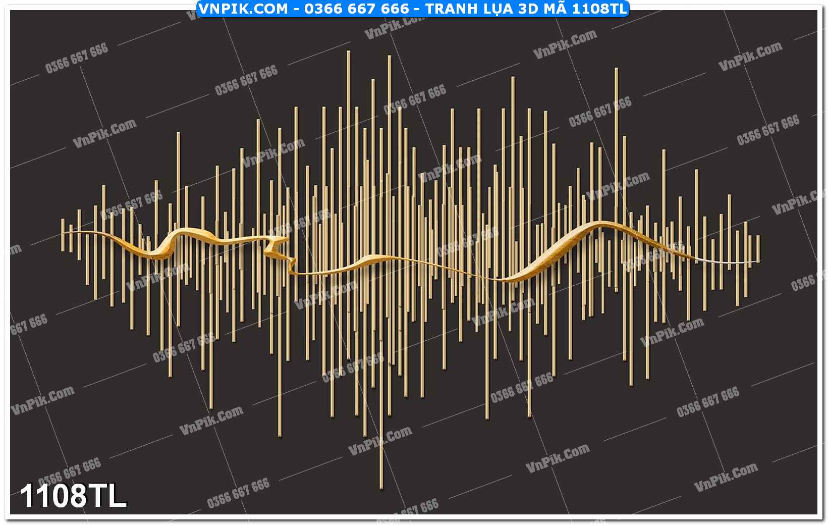Tranh lụa 3D – Tranh trang trí dán tường 1108TL