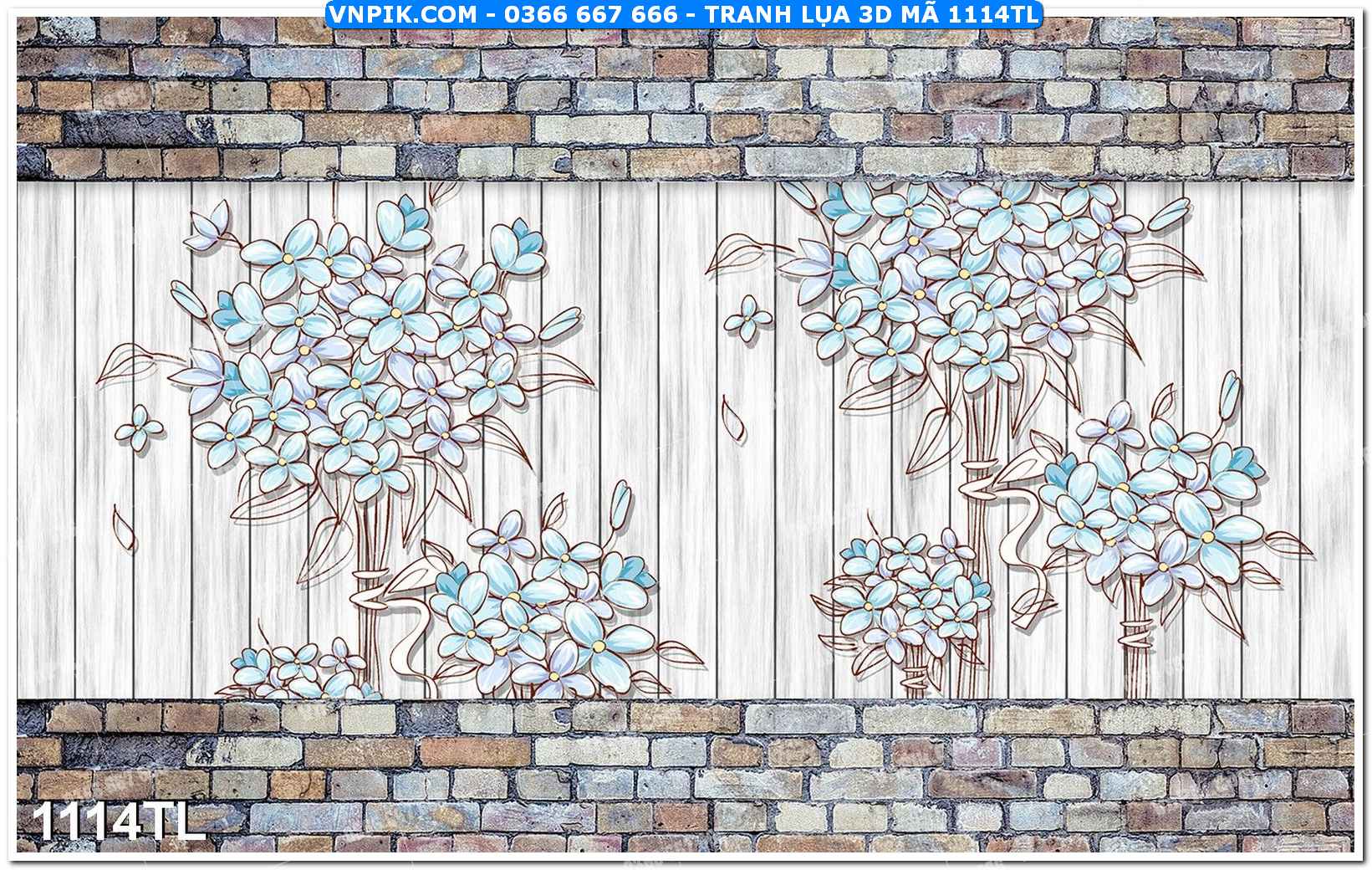 Tranh lụa 3D – Tranh trang trí dán tường 1114TL