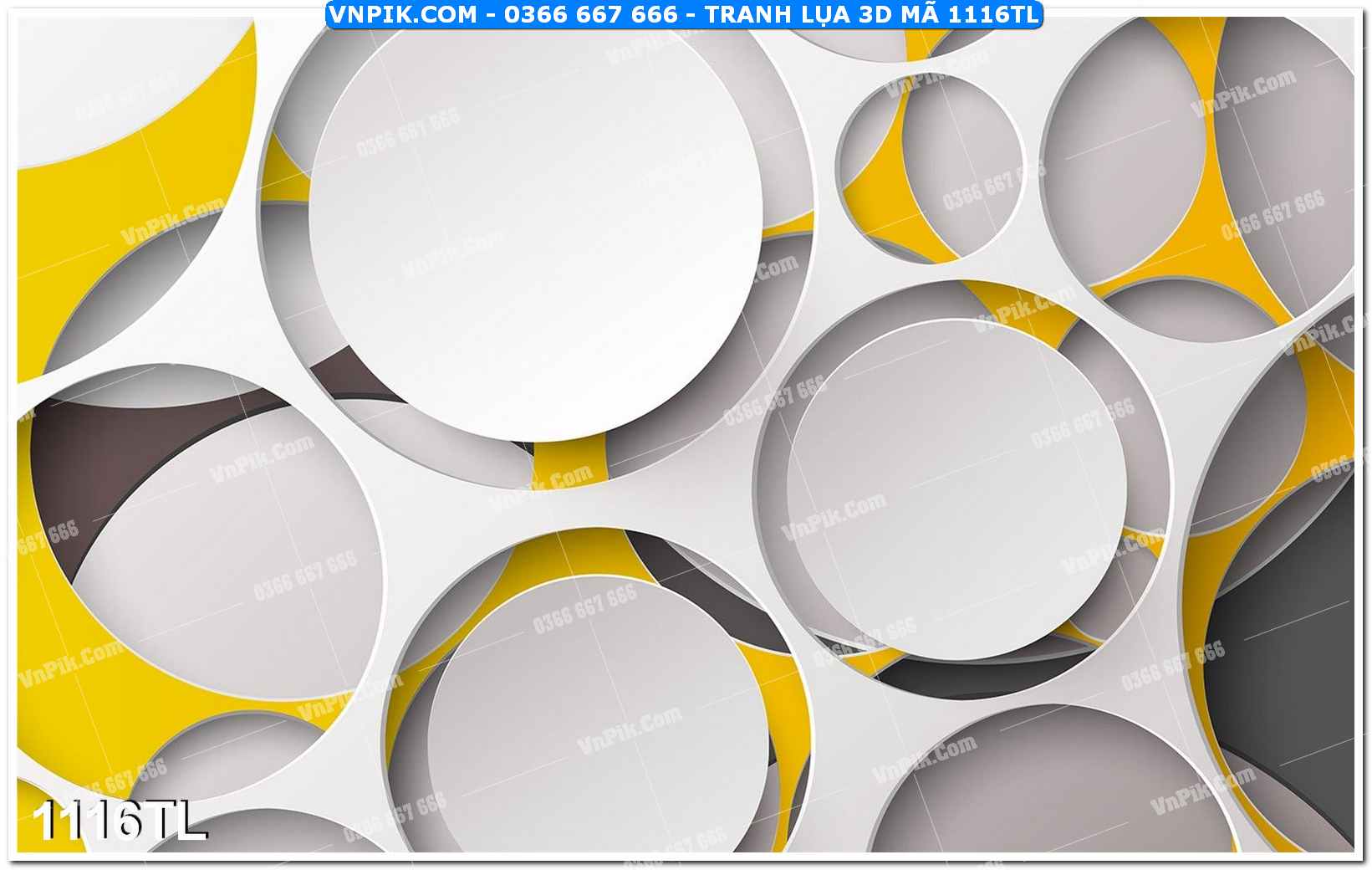 Tranh lụa 3D – Tranh trang trí dán tường 1116TL