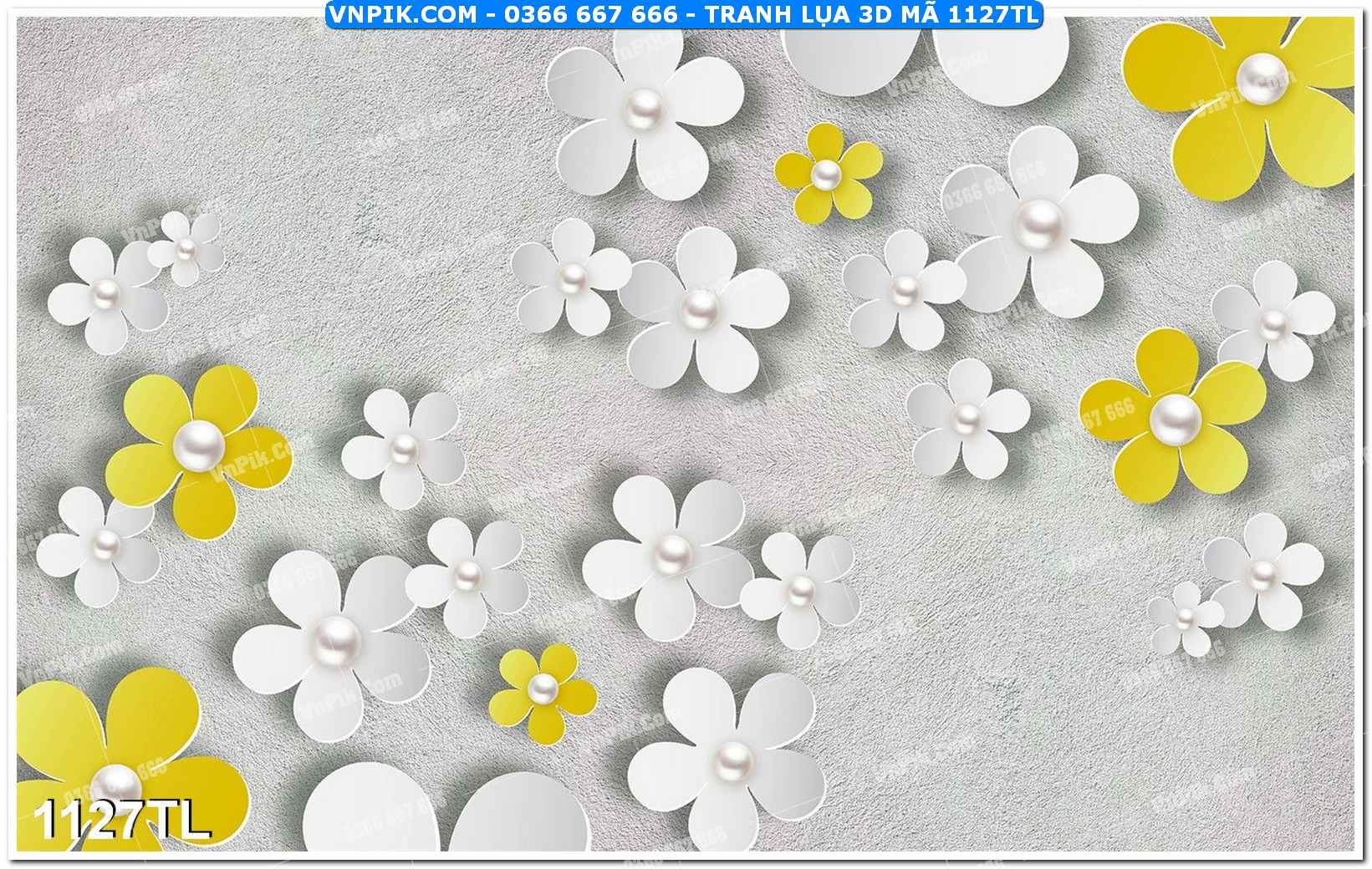 Tranh lụa 3D – Tranh trang trí dán tường 1127TL