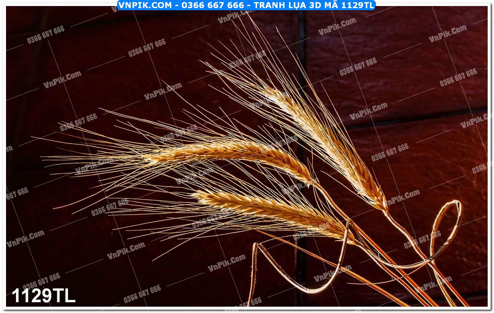 Tranh lụa 3D – Tranh trang trí dán tường 1129TL