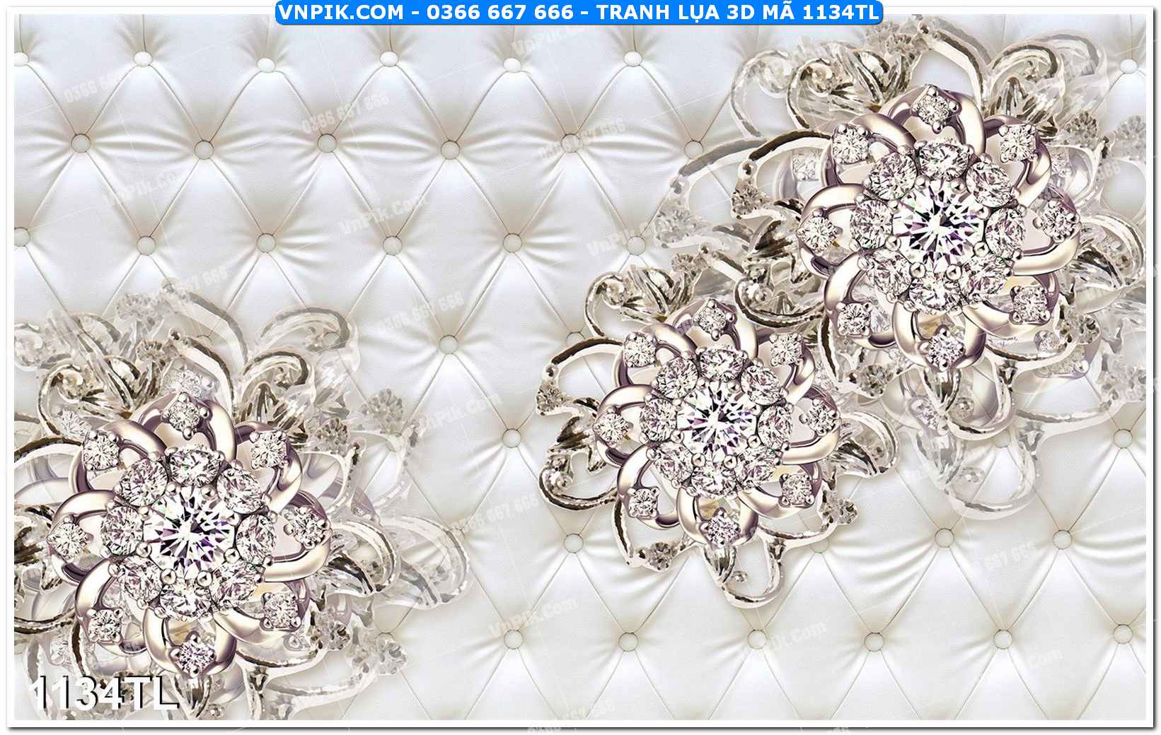 Tranh lụa 3D – Tranh trang trí dán tường 1134TL