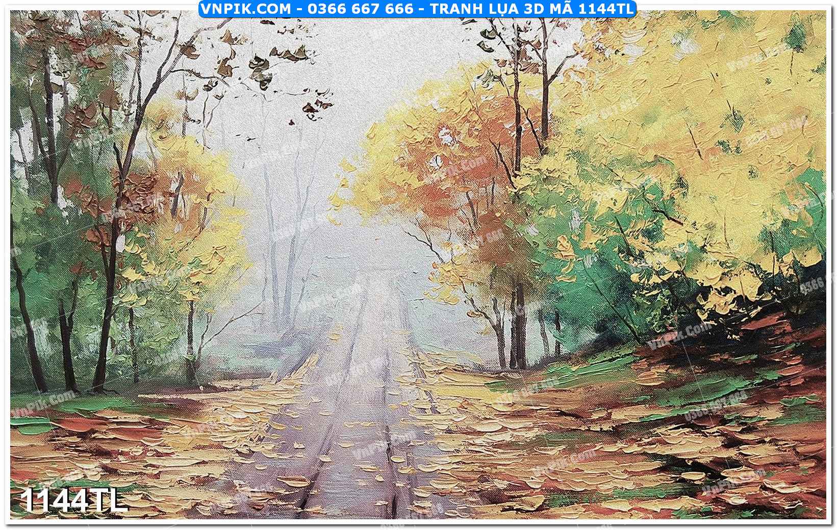 Tranh lụa 3D – Tranh trang trí dán tường 1144TL