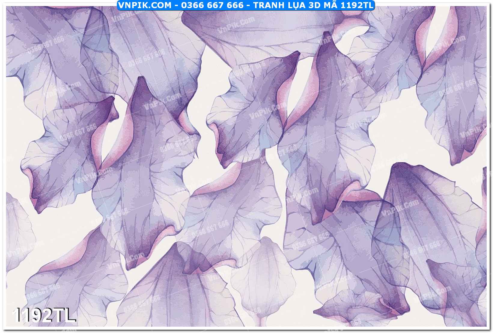 Tranh lụa 3D – Tranh trang trí dán tường 1192TL