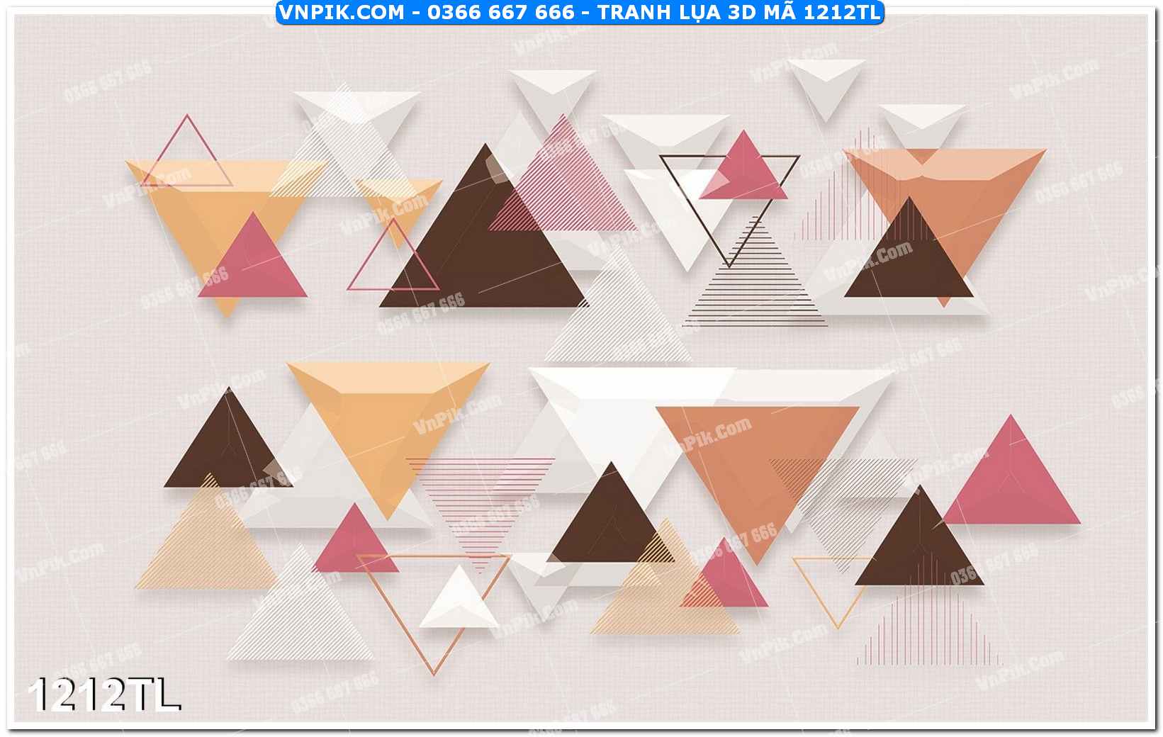 Tranh lụa 3D – Tranh trang trí dán tường 1212TL