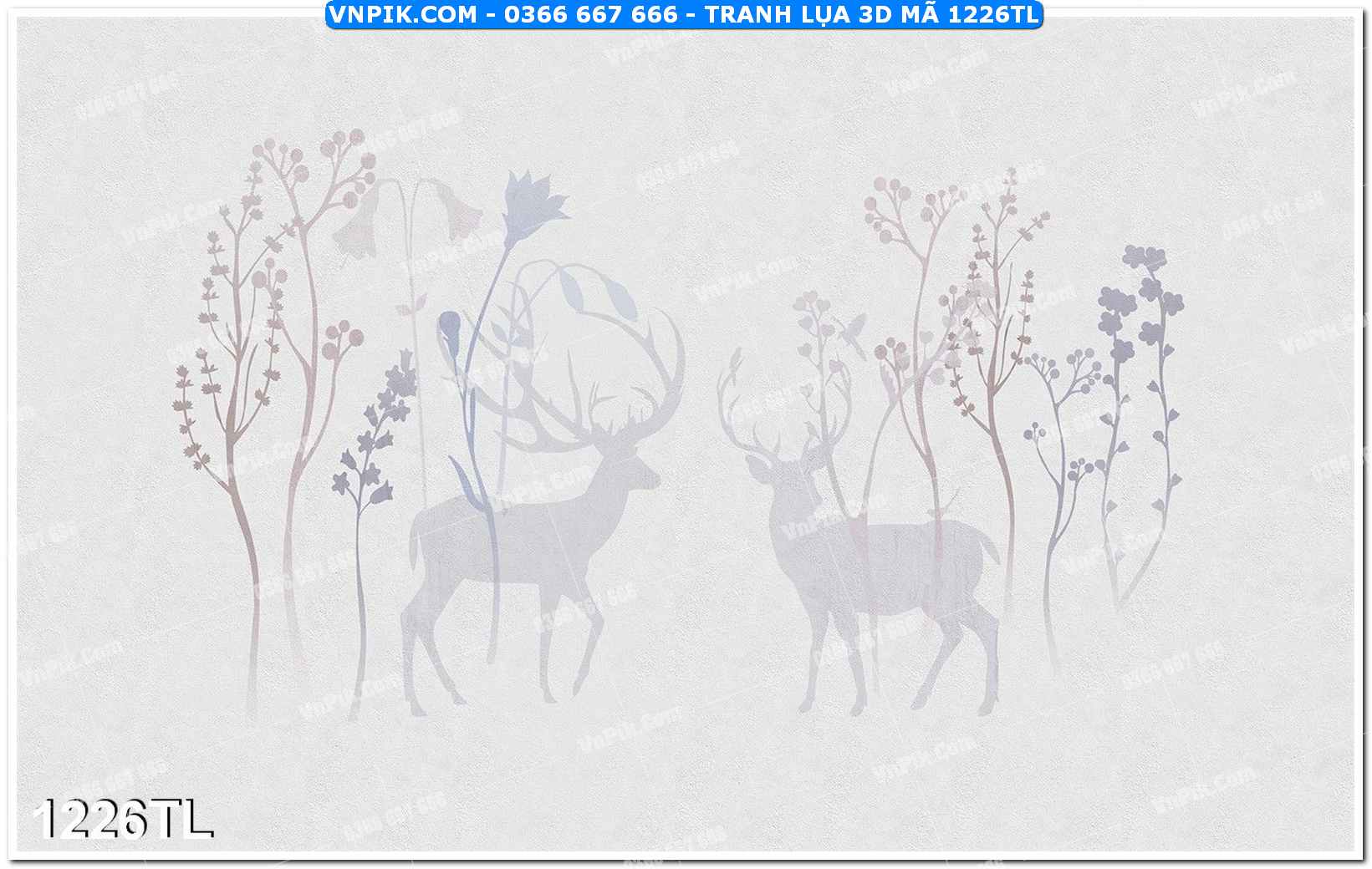 Tranh lụa 3D – Tranh trang trí dán tường 1226TL