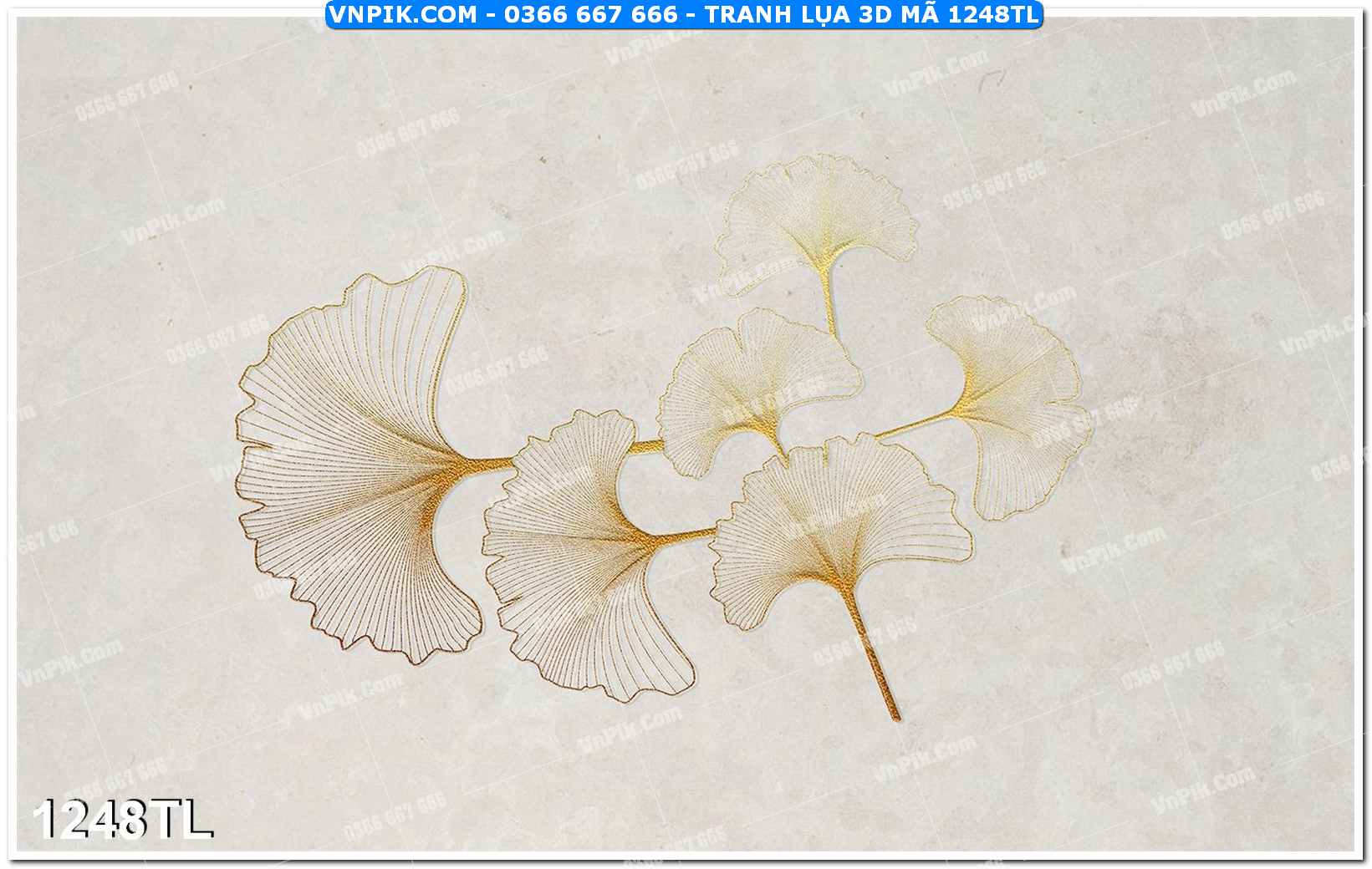 Tranh lụa 3D – Tranh trang trí dán tường 1248TL