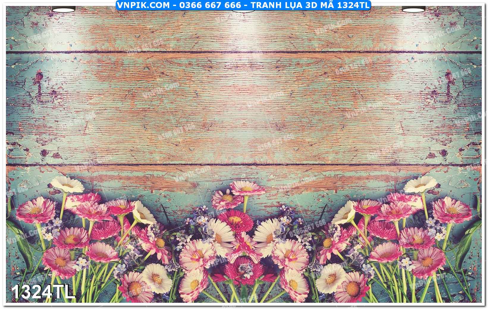 Tranh lụa 3D – Tranh trang trí dán tường 1324TL