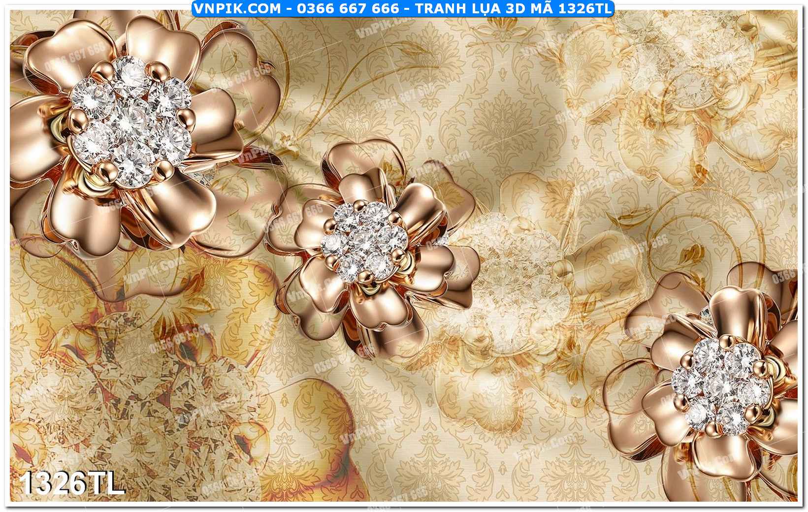 Tranh lụa 3D – Tranh trang trí dán tường 1326TL