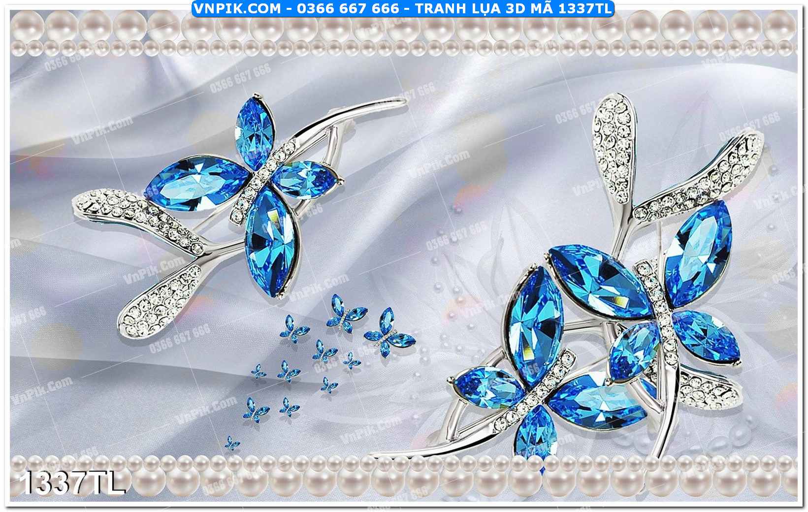 Tranh lụa 3D – Tranh trang trí dán tường 1337TL