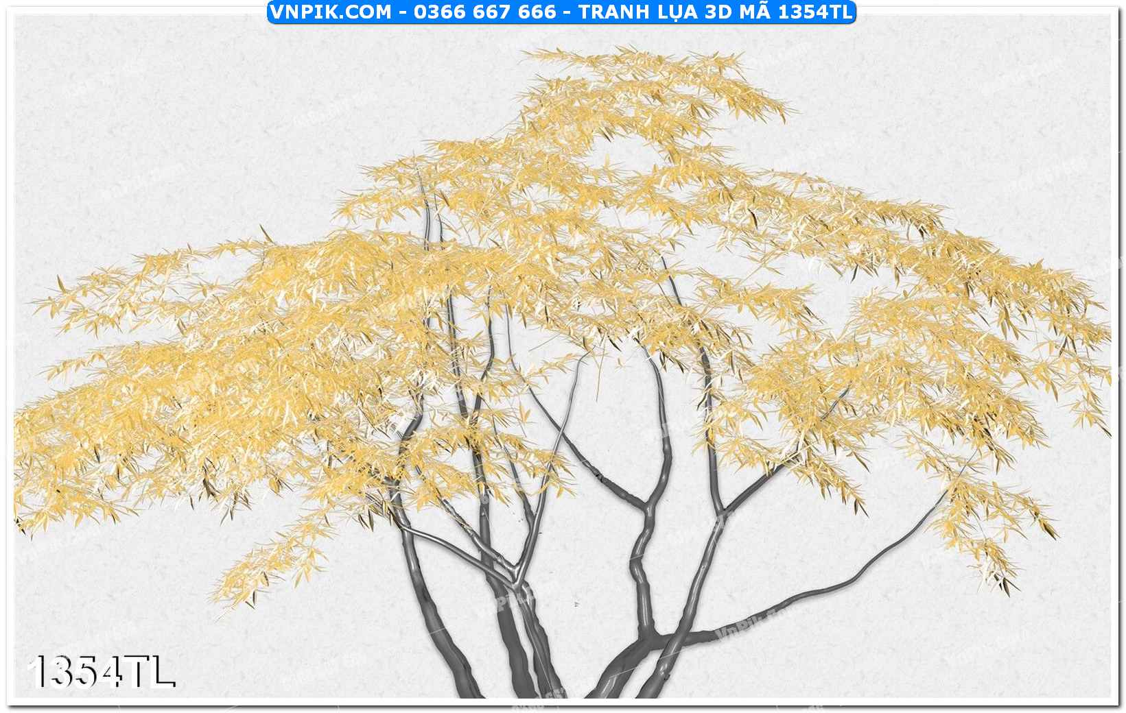 Tranh lụa 3D – Tranh trang trí dán tường 1354TL