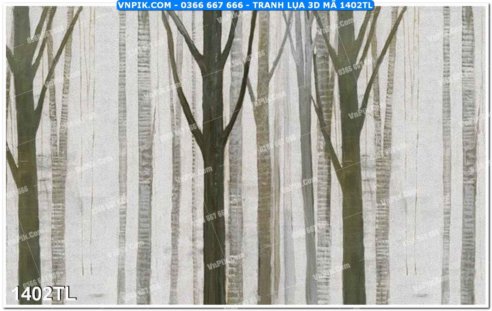 Tranh lụa 3D – Tranh trang trí dán tường 1402TL