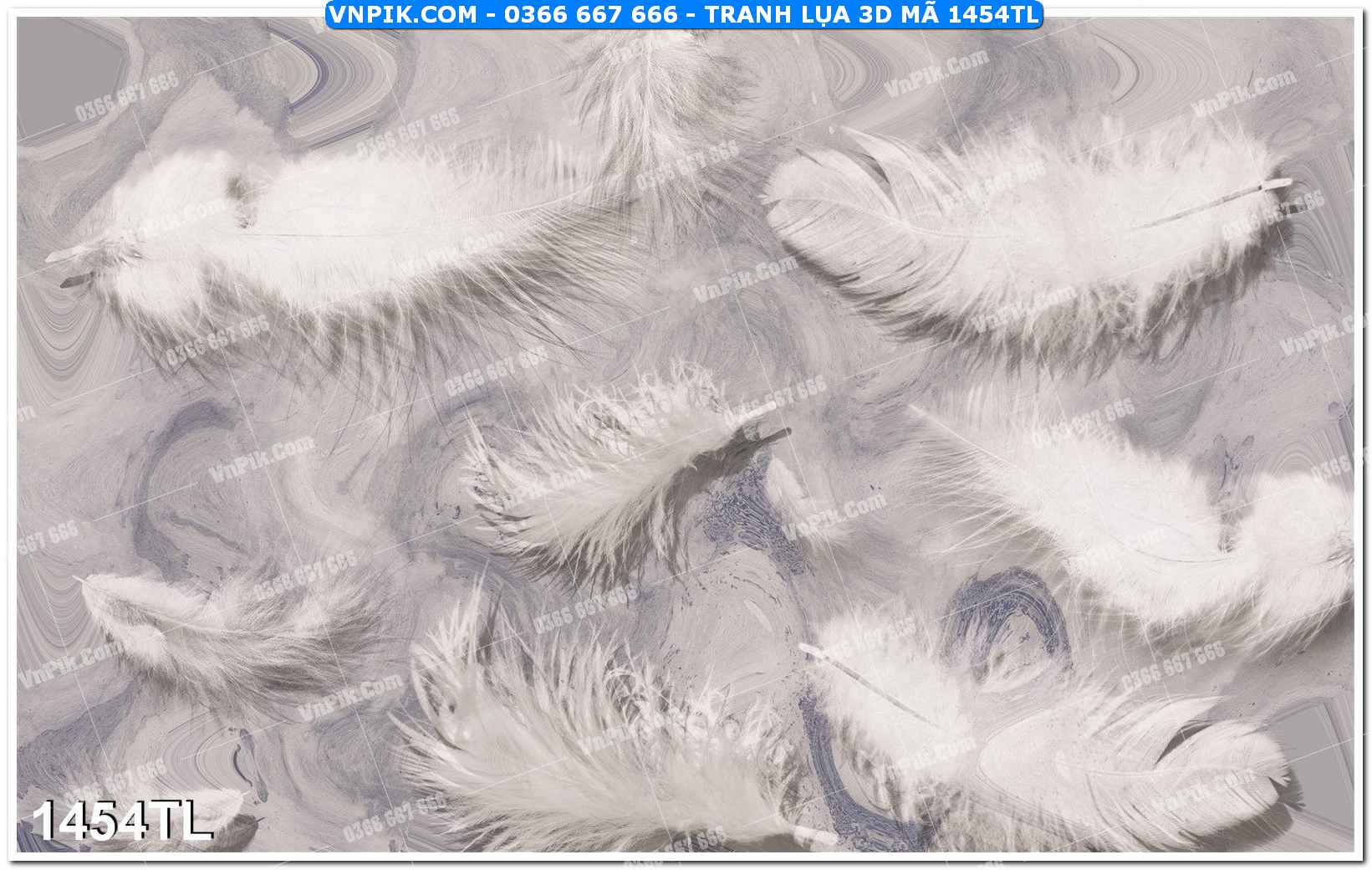 Tranh lụa 3D – Tranh trang trí dán tường 1454TL