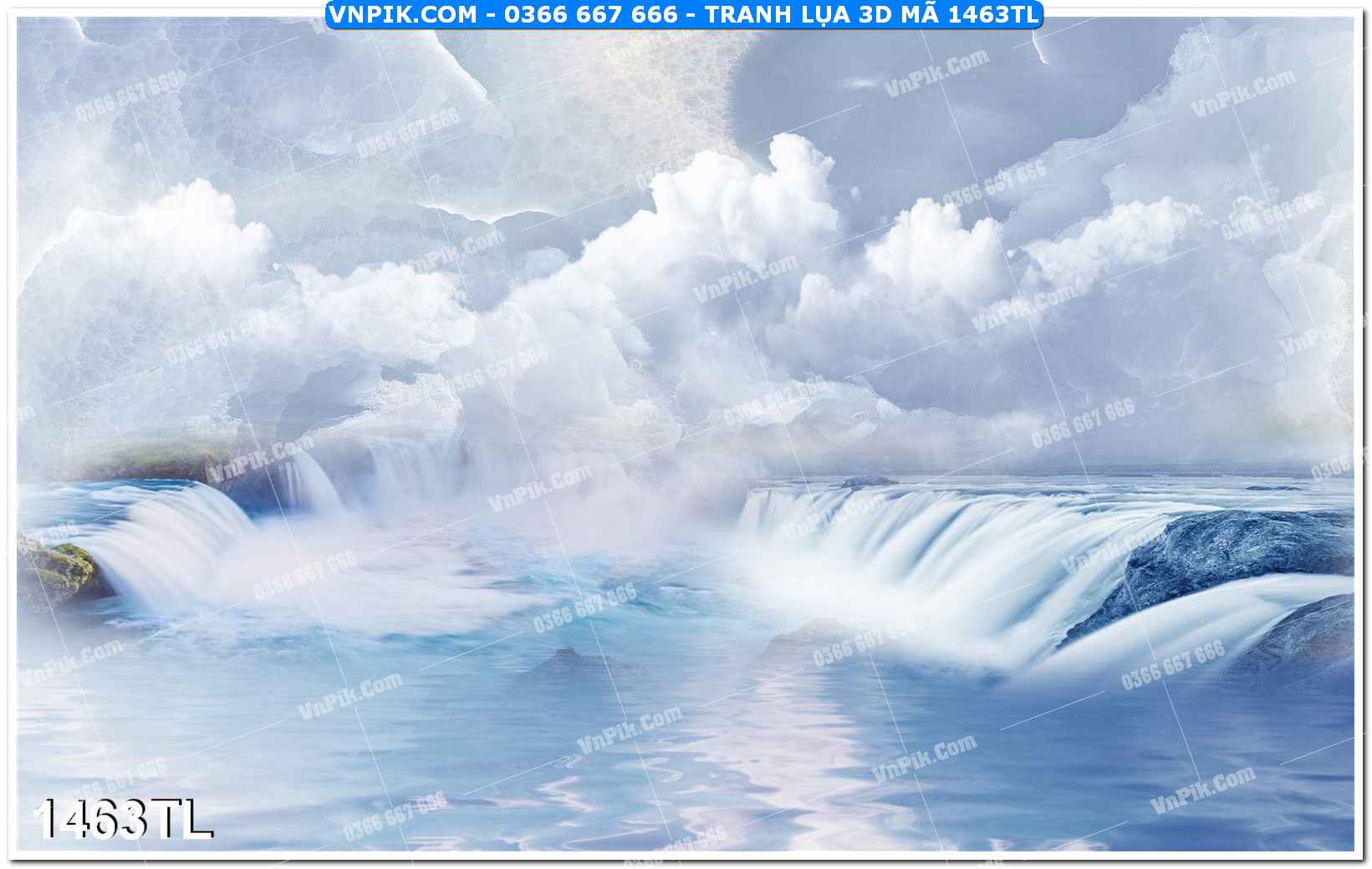 Tranh lụa 3D – Tranh trang trí dán tường 1463TL