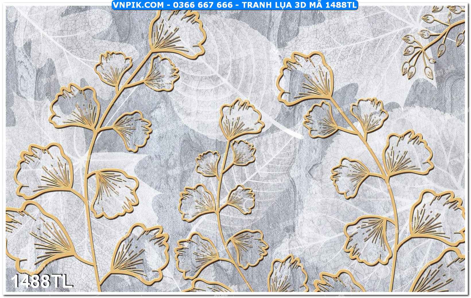 Tranh lụa 3D – Tranh trang trí dán tường 1488TL