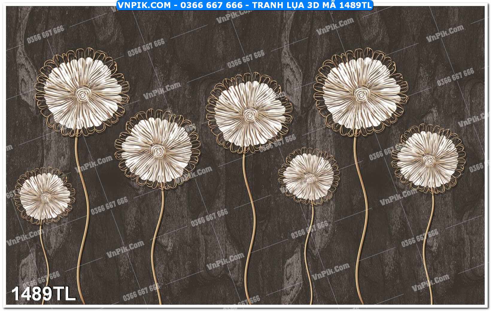 Tranh lụa 3D – Tranh trang trí dán tường 1489TL