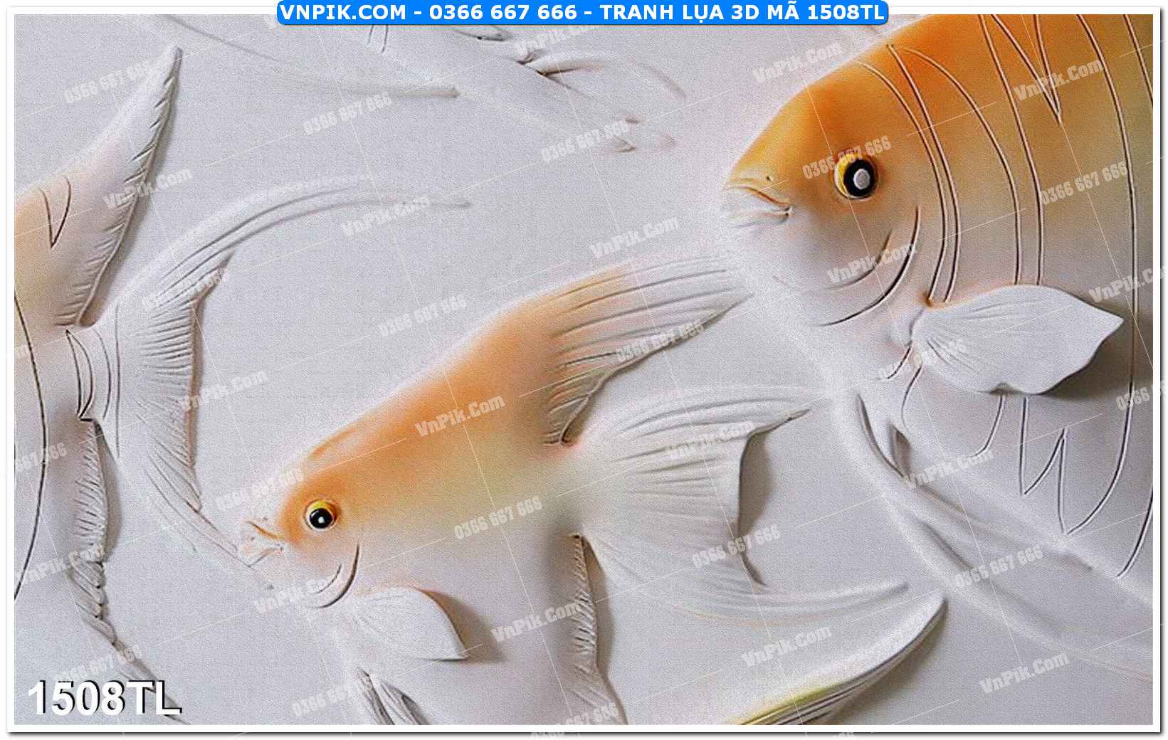 Tranh lụa 3D – Tranh trang trí dán tường 1508TL