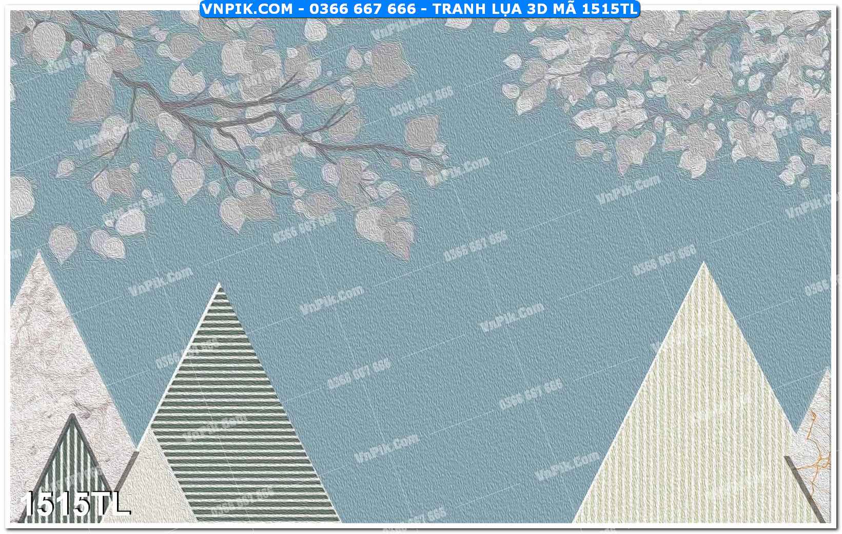 Tranh lụa 3D – Tranh trang trí dán tường 1515TL