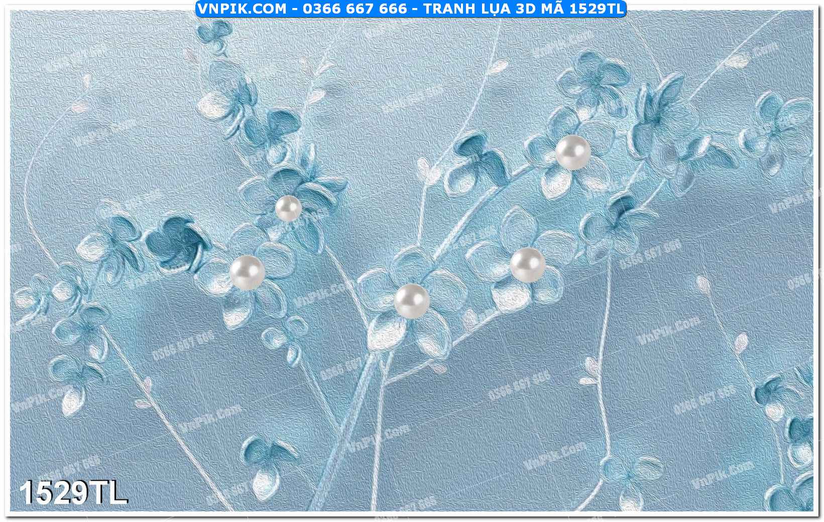 Tranh lụa 3D – Tranh trang trí dán tường 1529TL