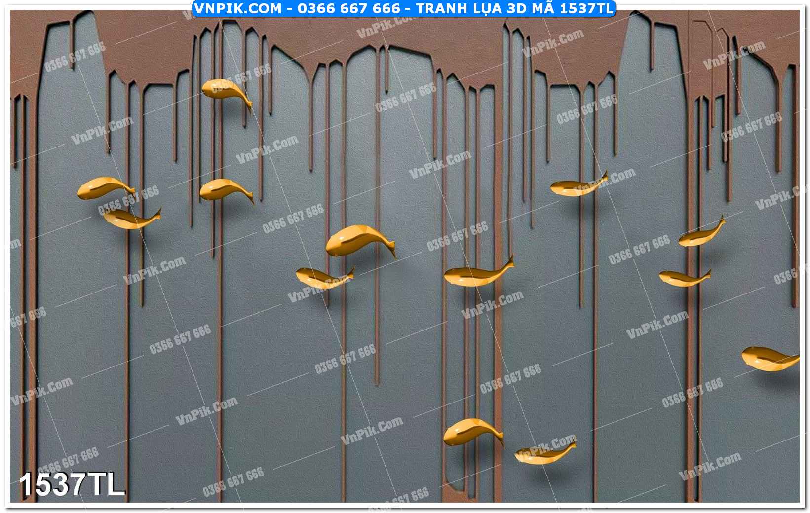 Tranh lụa 3D – Tranh trang trí dán tường 1537TL