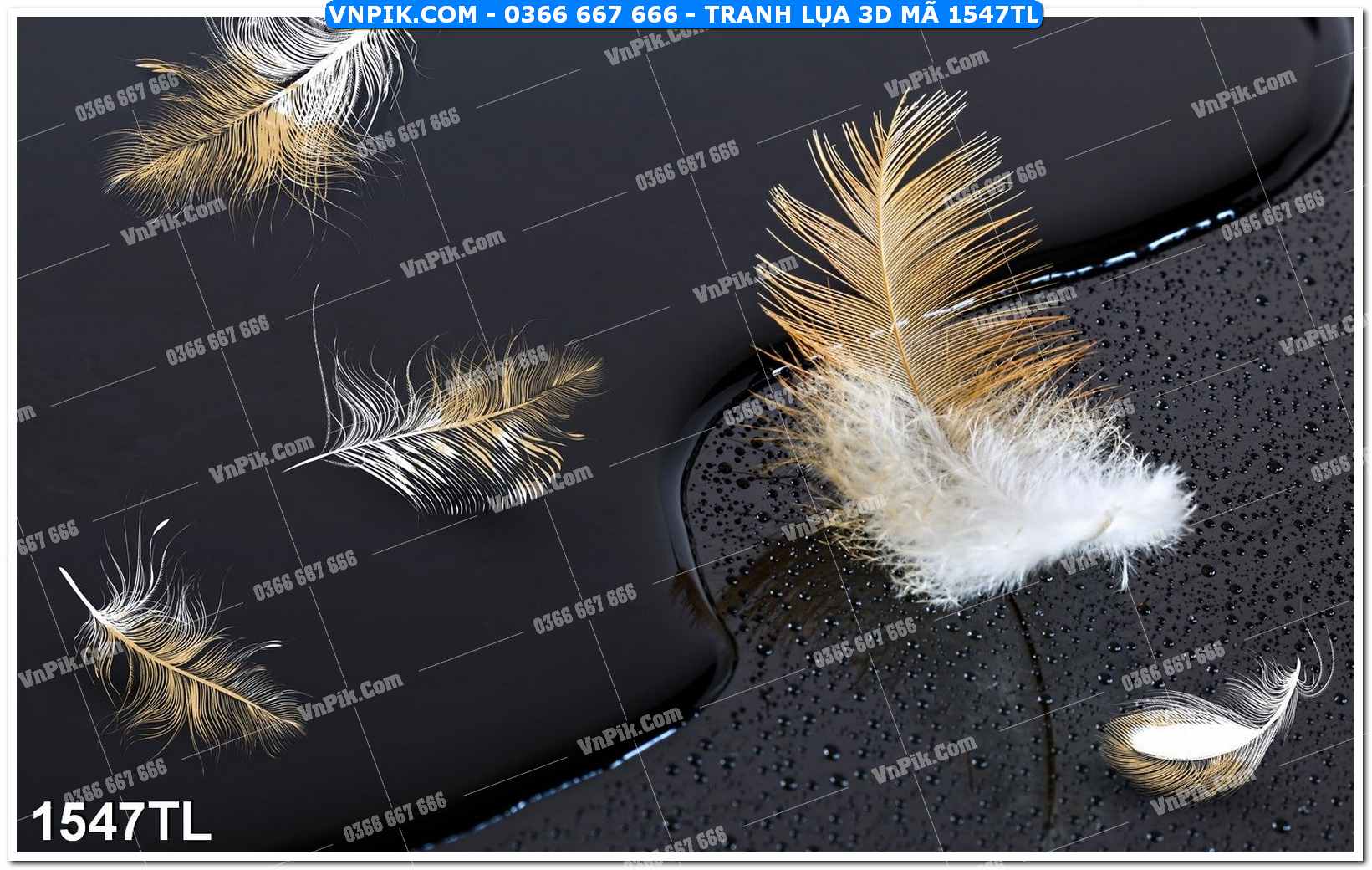 Tranh lụa 3D – Tranh trang trí dán tường 1547TL