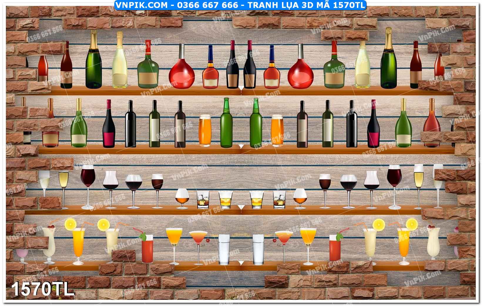 Tranh lụa 3D – Tranh trang trí dán tường 1570TL