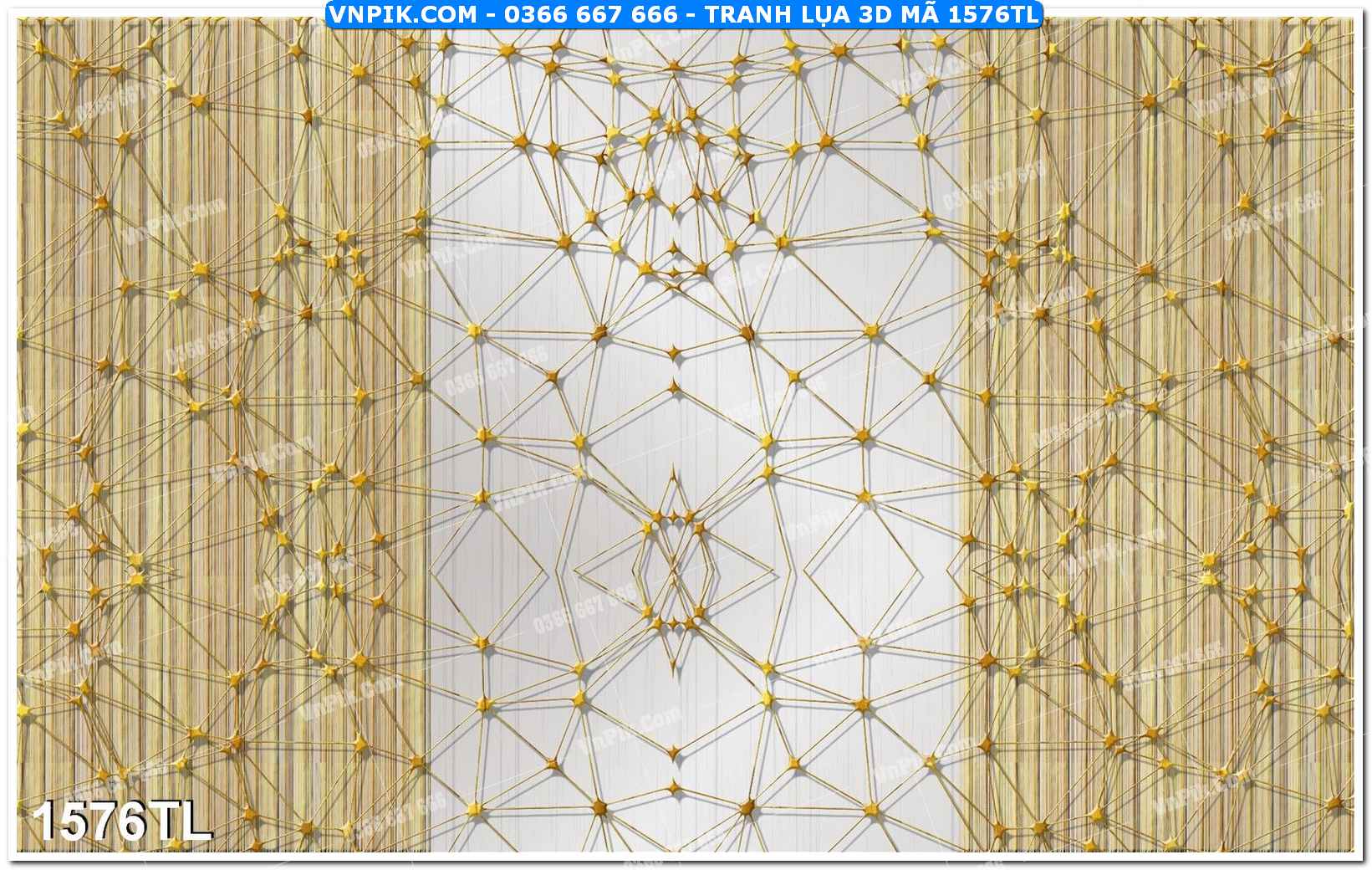 Tranh lụa 3D – Tranh trang trí dán tường 1576TL