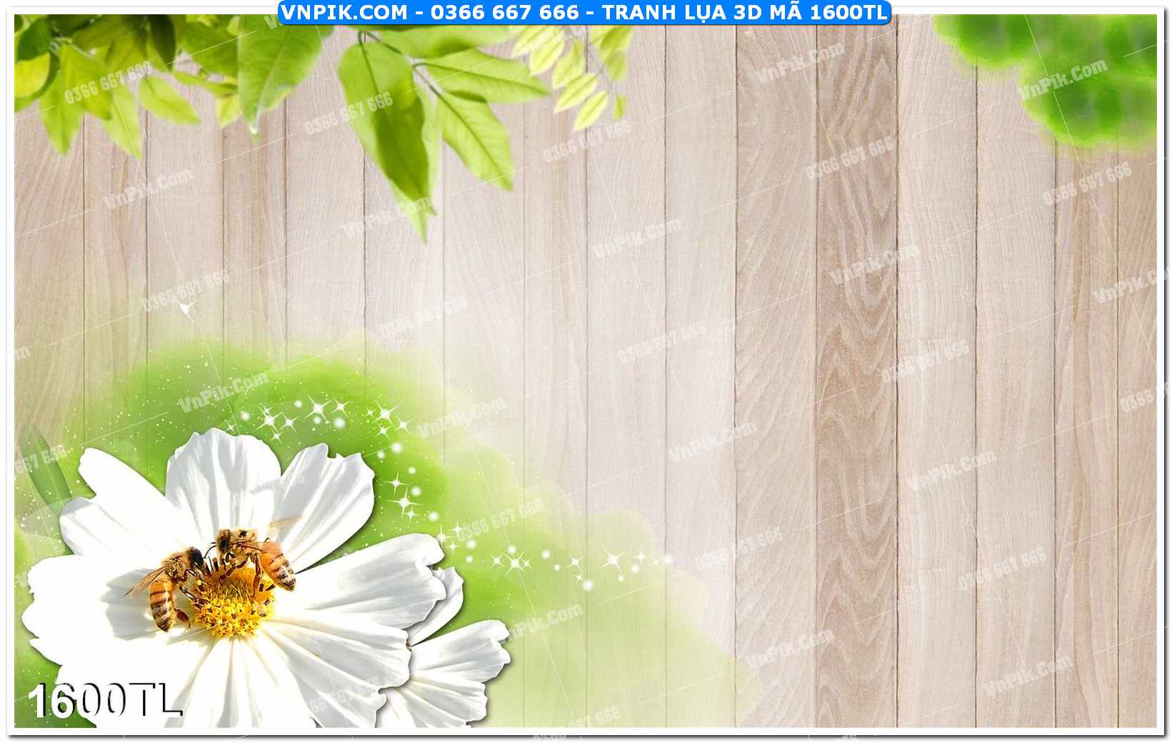 Tranh lụa 3D – Tranh trang trí dán tường 1600TL