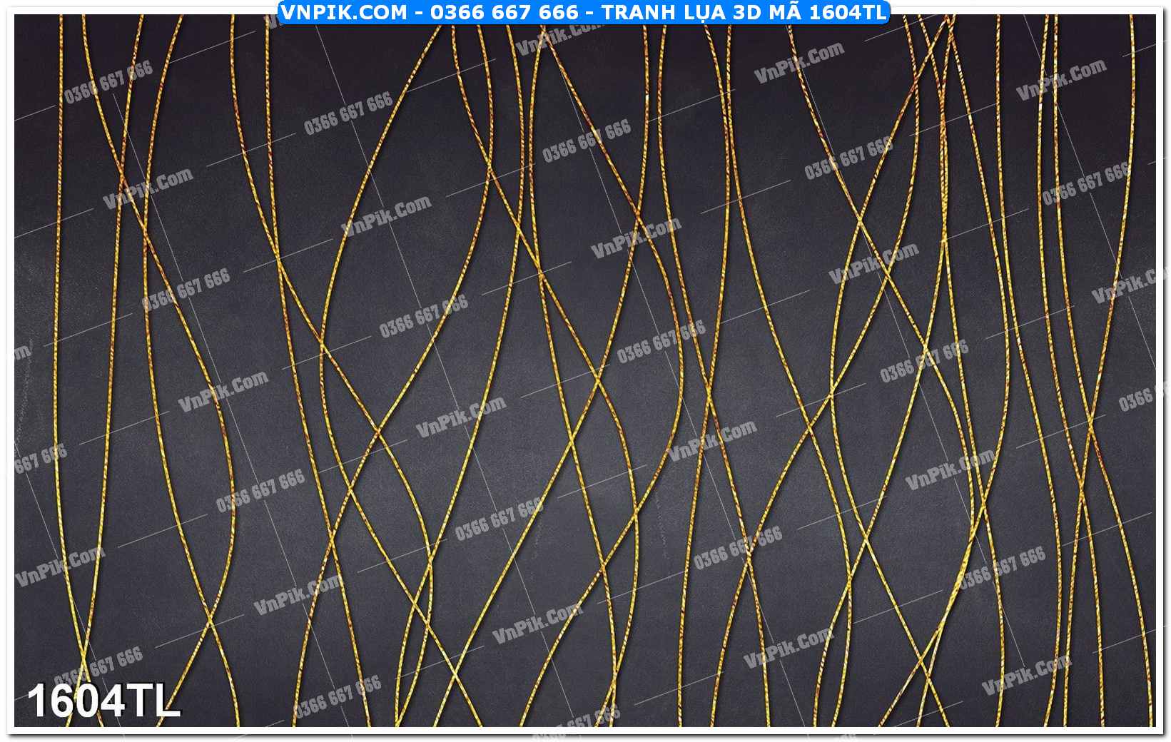 Tranh lụa 3D – Tranh trang trí dán tường 1604TL